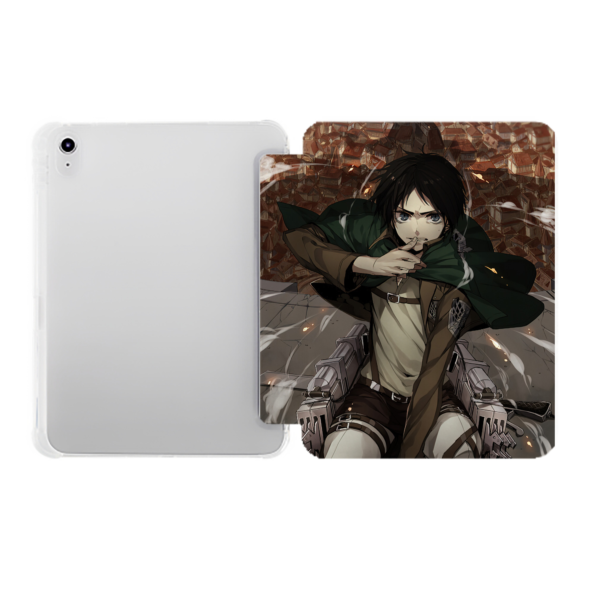（画像用） 進撃の巨人 Attack on Titan IPad ケース ペン収納付き 三つ折りスタンド PUレザー×シリコン 対応機種9.5/10.5/10.9インチ